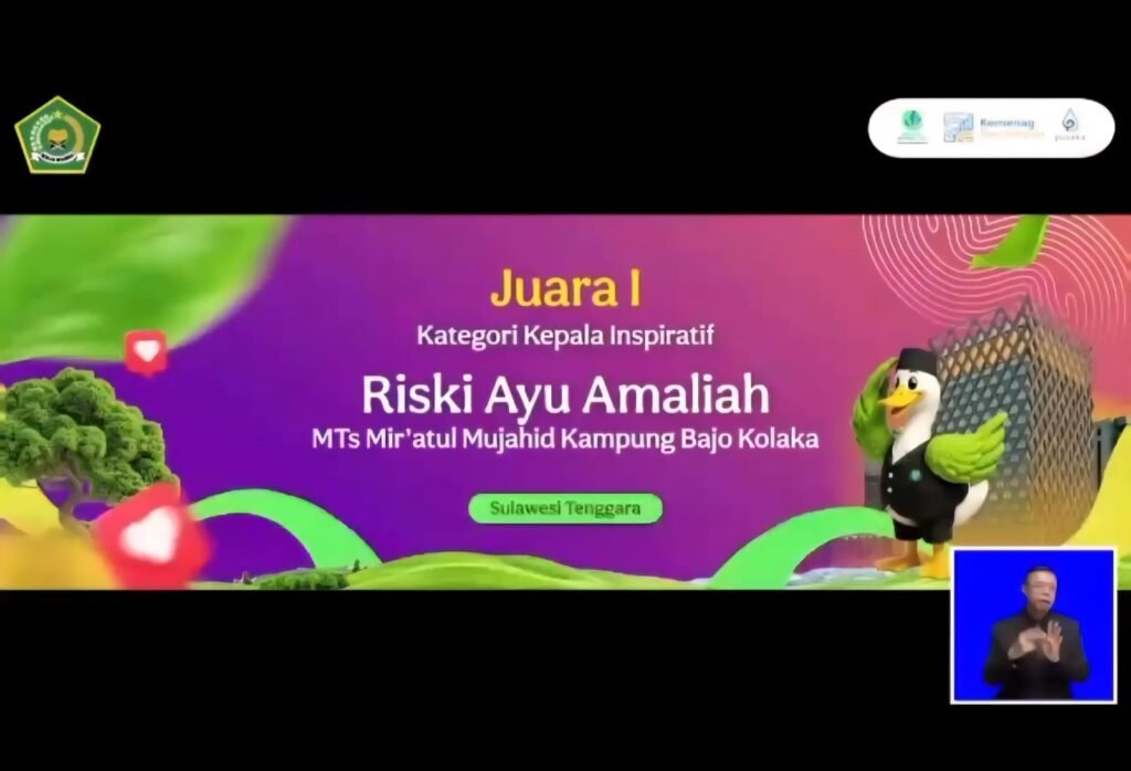 Dr. Riski Ayu Amaliah Juara 1 Kepala Madrasah Inspiratif