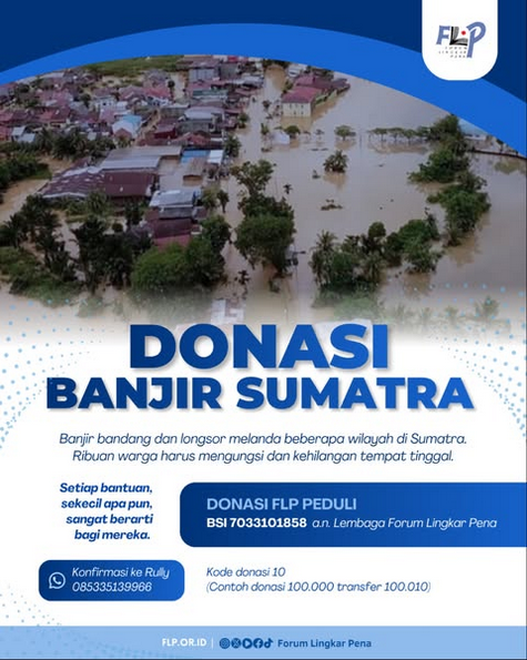 Info Donasi FLP Peduli Banjir Sumatra