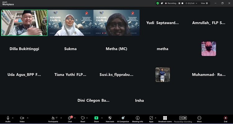 Zoom Meeting Serambi Cahaya Edisi Perdana BPP FLP
